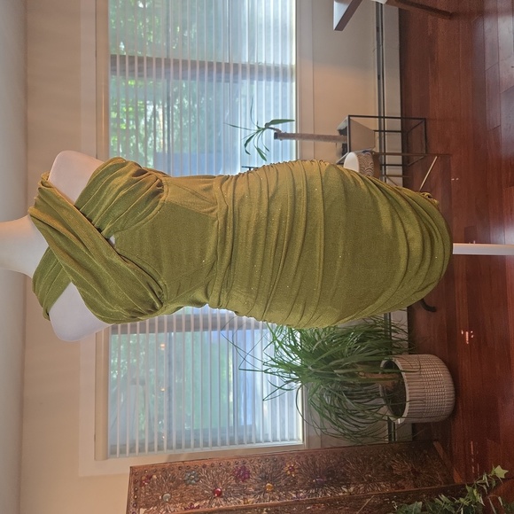 NWT Revolve x Superdown Ashlyn Corset Runched Dress Matcha Green Womens Small - Picture 3 of 11